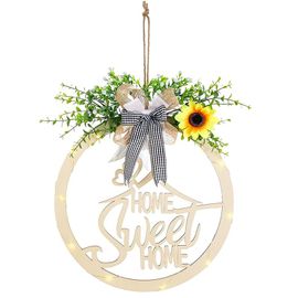 Panneau De Bienvenue Pour Porte D'entrée, Cintres De Porte En Bois Rustique Pour Décoration De Porche De Ferme Pour Décorations De Maison