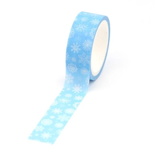 Rubans Washi De Joyeux Noël, Père Noël, Bonhomme De Neige, Bas De Noël, Flocons De Neige, Ruban Décoratif De Masquage De Renne, 1 Pièce, 15mm * 5m