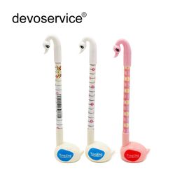 Stylo À Gel Pour Modélisation D'animaux De Dessin Animé, 2 Pièces/Ensemble, Rechargeable, Noir, Kawaii, Prix D'étudiants, Fournitures D'écriture Et De Bureau