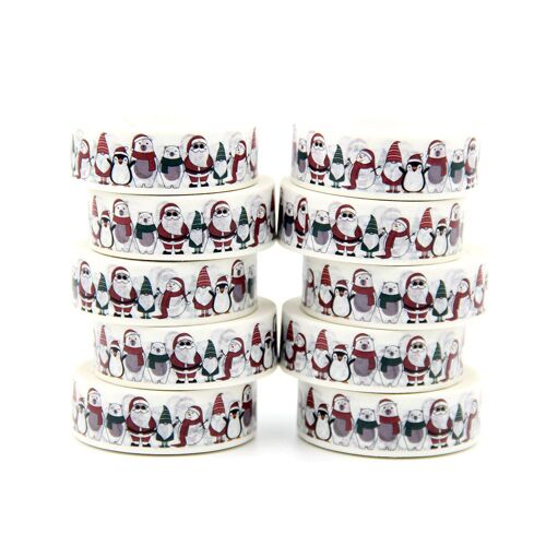 Bande Adhésive Washi De Noël, 15mm X 10m, 10 Pièces/Lot, Ruban Adhésif Pour Scrapbooking, Masquage
