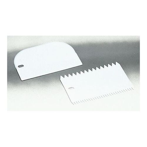 Ibili Ensemble Spatule + Peigne A Decorer Plastique 15cm Blanc