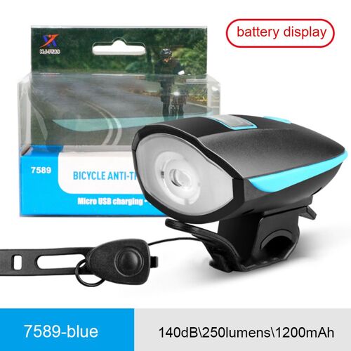 Lampe Torche Portable Pour Vélo, Phare Avec Sonnette, Pour Cyclisme De Nuit, Accessoires De Cyclisme