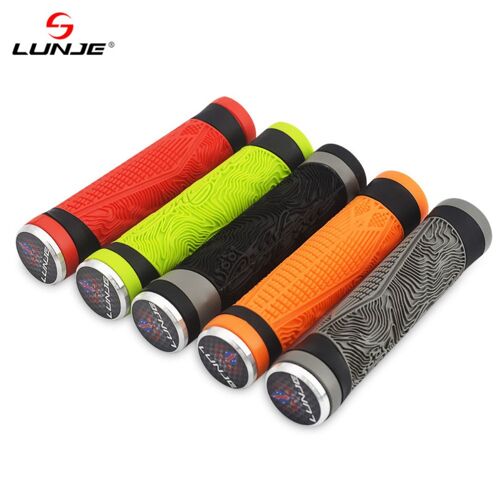 Lunje Anti-Dérapant Poignées De Vélo En Caoutchouc Ultra Léger Vélo Guidon De Vtt Vélo De Route Cyclisme Antidérapant Poignées Vélo Accessoires