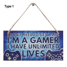 Plaques Murales En Bois, Décor De Porte, Panneau De Gamer, Pour Salle De Jeu, Plaque De Bois, Décoration De Porte Suspendue