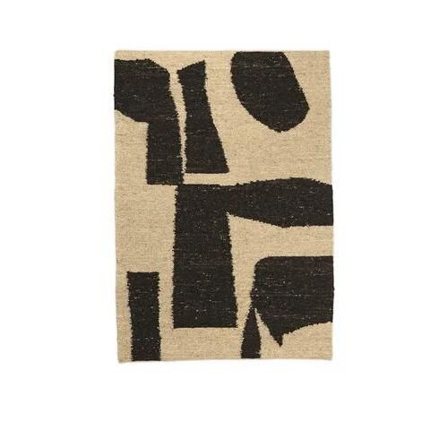 Tapis Piece - Blanc/Café - 200x300 Cm