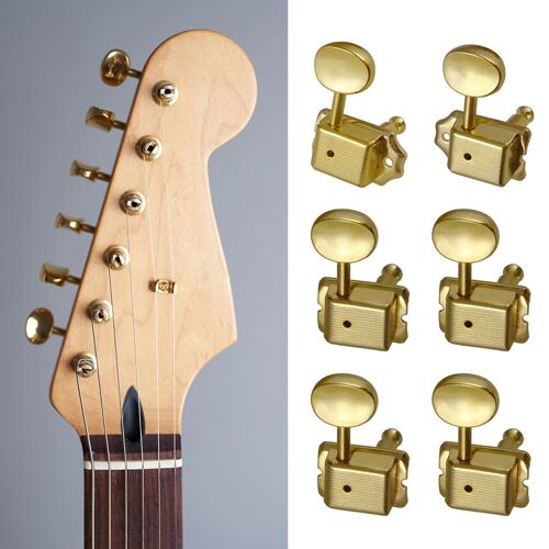 Chevilles De Réglage De Guitare Électrique Rétro 6 Cordes Boutons De Tuner Têtes De Machine Clés Équipement Musical Pour Pièces De Guitare Sq St 6 Pièces