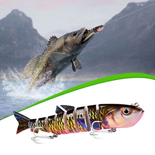 Faux Leurre Rigide En Plastique Composé De 8 Sections Articulées, Appât Artificiel Artificiel Idéal Pour La Pêche En Mer, 13cm, 22g
