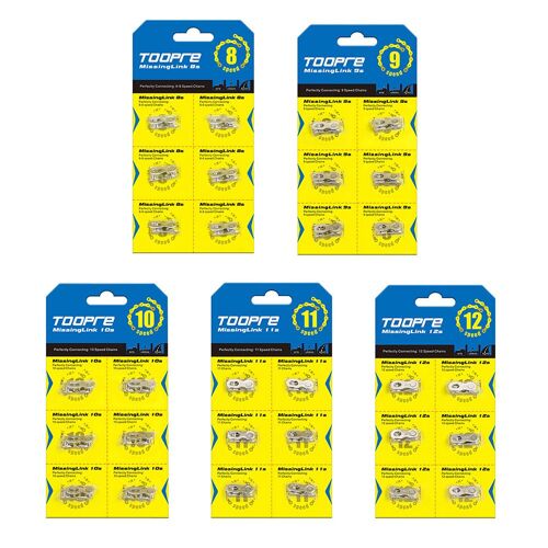 Connecteurs De Maillons De Chaîne De Vélo En Acier Au Carbone, 6 Paires, À Dégagement Rapide, Pour 6/7/8/9/10/11/12s
