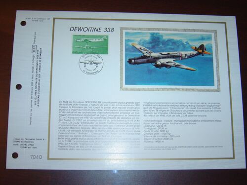 Fdc - Cef Soie :   Dewoitine 338, Aviation Civile