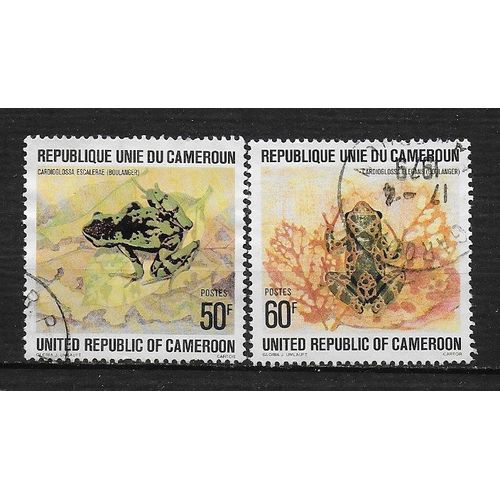 Cameroun 1978 : Grenouilles Camerounaises - Série Entière De 2 Timbres Oblitérés
