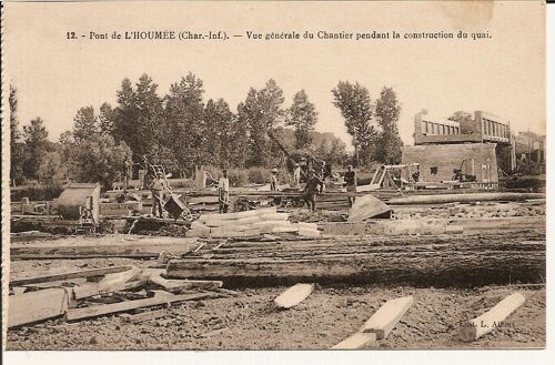 Bords - La Vallée, Pont De L'houmée, 12. Vue Générale Du Chantier Pendant La Construction Du Quai.