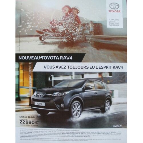 Publicité Ancienne (Novembre 2013) Pour La Nouvelle Toyota Rav4 (Publicité Saatchi & (Et) Saatchi)