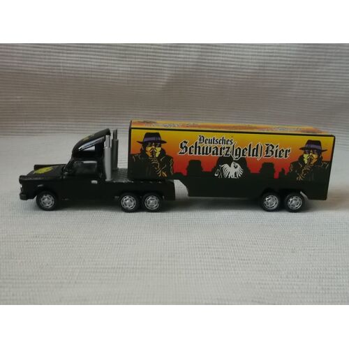 Voiture Pick Up Avec Remorque Camion Biere Lobauer Bergquell       1/64
