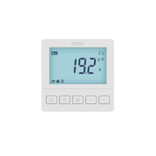 Thermostat chauffage par sol intell., encastré, comm. par app/vocale