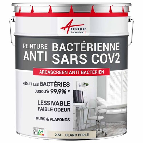 Peinture mur antibactérienne lessivable Blanc Perlé - RAL 1013 2.5 L