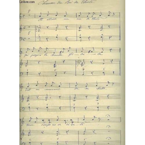 Partition Manuscrite : Chanson Du Roi De Thule - Piano Et Chant.