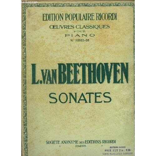 Sonates - Volume 1 : De 1 A 7 - N°112583 Pour Piano.