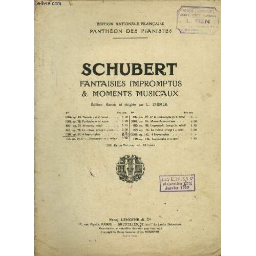 4 Impromptus - Op.90 Pour Piano.