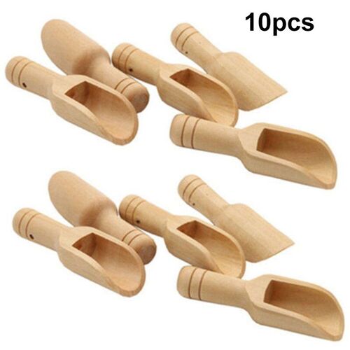 10 Petites Petites Mini Cuillères En Bois Naturel, Cuillère À Café Au Miel, Condiments Bain Sel Cuillère À Sucre, Outils De Cuisine, Gadgets De Cuisine