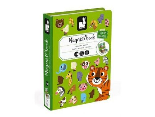 Coffret Magneti Book Animaux 30 Magnets 10 Cartes Modeles - Tableau Magnetique, Aimante - Jeu Educatif Enfant 3 A 8 Ans
