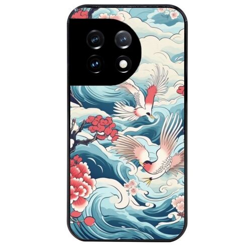 Coque Noire Pour Oneplus 11 Japan Art