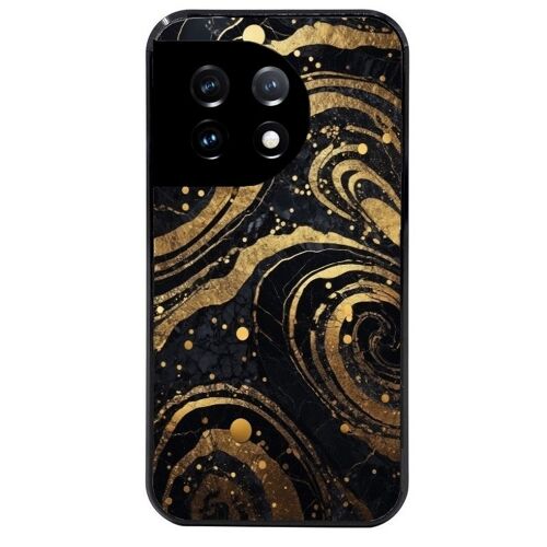 Coque Noire Pour Oneplus 11 Marbre Noir