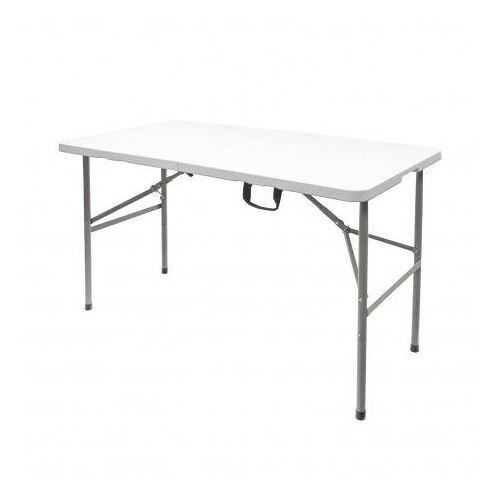Table Pliante Rectangulaire Hdpe Multifonctionnelle, Portable, Résistant,Multi-Usages 122x61x74 Cm. Couleur Blanc