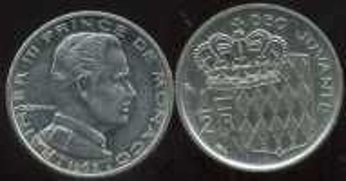 Monaco = Pièce D'un Demi 1/2 Franc , Année 1965.