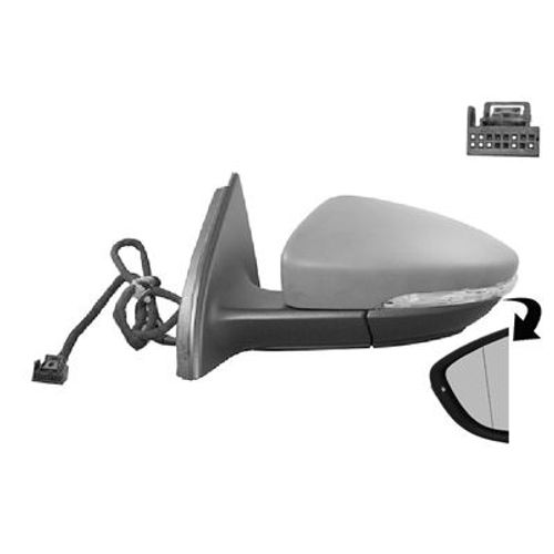 Retroviseur Rabattable Gauche Volkswagen Passat 11/2010-2014 (8 Broches)
