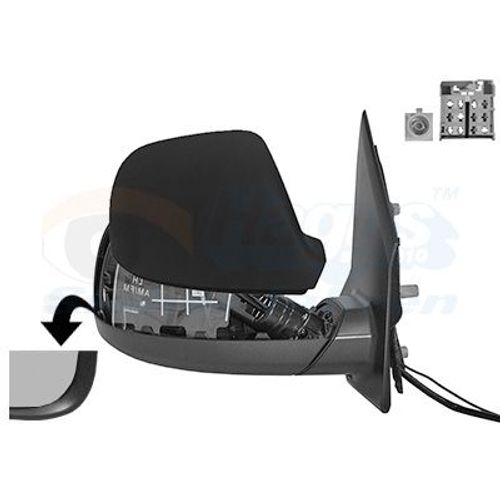 Retroviseur Electrique Droit Volkswagen Transporter T6 06/2015+ (Noir)