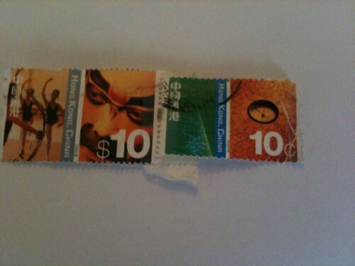 Lot De 4 Timbres Hong Kong