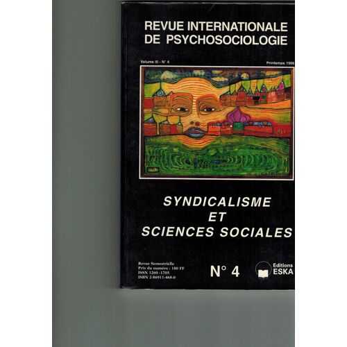 Syndicalisme Et Sciences Sociales No 4