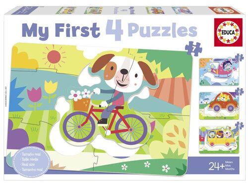 Baby Puzzles  Mes Premiers Puzzles Progressifs - Véhicules (5-6-7-8 Pcs)