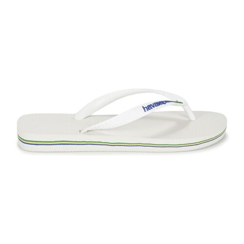 Tong Havaianas H Brazil Logo Pour Homme Blanc