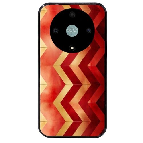 Coque Noire Pour Honor X9a Chevron Rouge