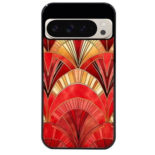 Coque Noire Pour Pixel 9 Pro Retro Rouge