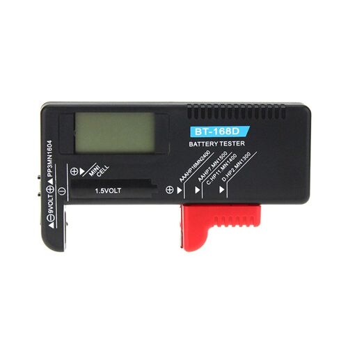 Testeur De Batterie Universel À Bouuton Multiple, Pour Aa/Aaa/C/D/9v/Bt-168d V, Affichage Numérique Lcd, Vérificateur De Tension, 1.5