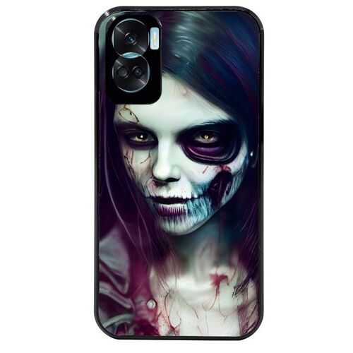 Coque Noire Pour Honor 90 Lite Zombie Girl