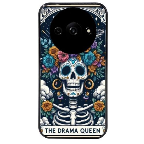 Coque Noire Pour Redmi A3 Tete De Mort Drama Queen