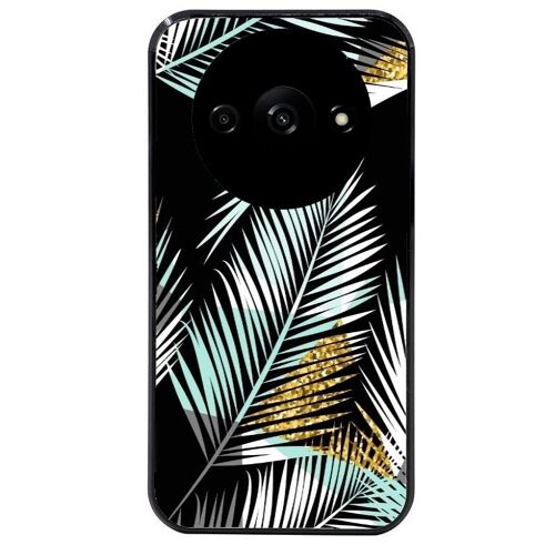 Coque Noire Pour Redmi A3 Palmier Noir