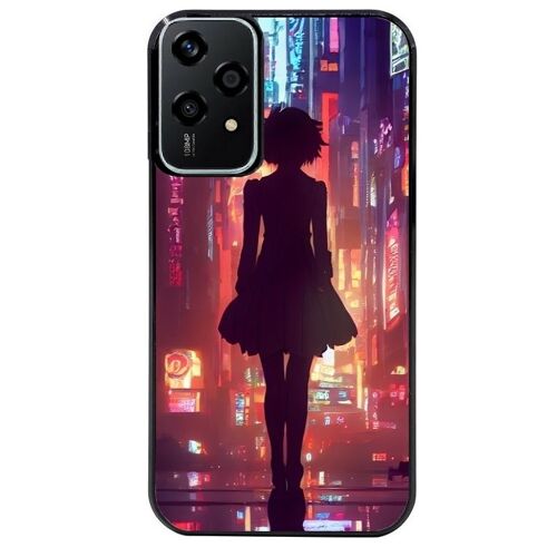 Coque Noire Pour Honor 200 Lite New York City Manga