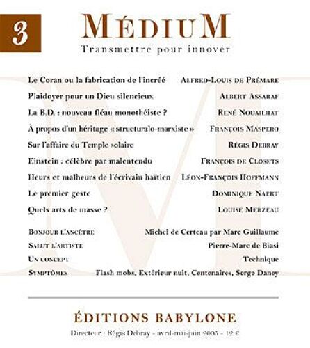 Médium. Transmettre Pour Innover N°3