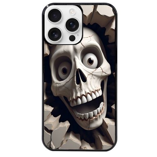 Coque Noire Pour Iphone 16 Pro Max Mort Squelette Smile