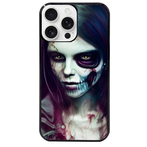 Coque Noire Pour Iphone 16 Pro Zombie Girl