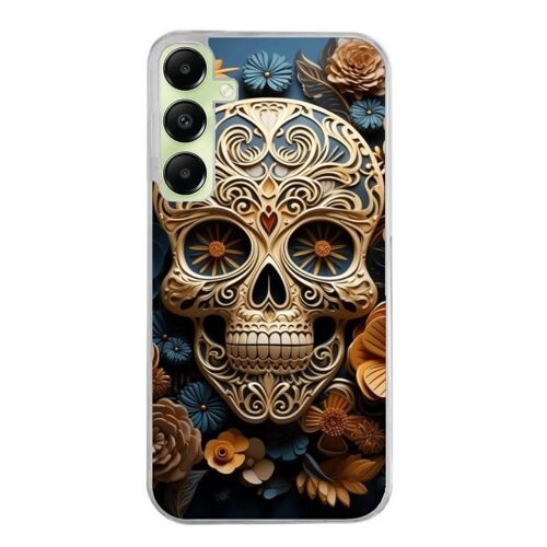 Coque Pour Galaxy A05s Tete De Mort Calavera Fleur