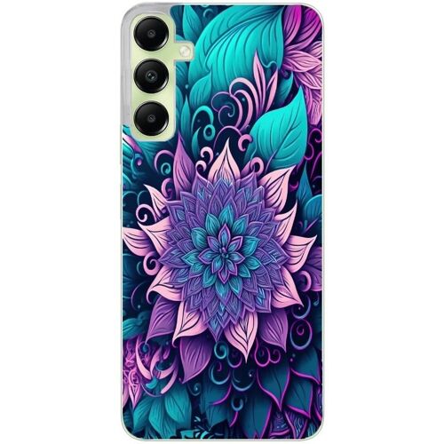 Coque Pour Galaxy A05s Tropical Mandala Fleur Violet