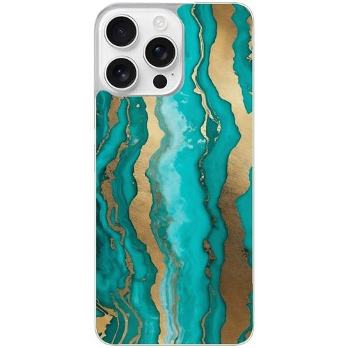 Coque Pour Iphone 16 Pro Max Marbre Turquoise