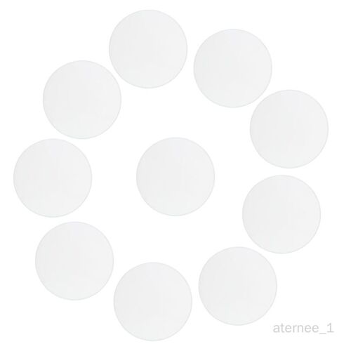 10pcs Bijoutiers Ronde Type Montre Poignet Cristal Verre - Clair, 32mm