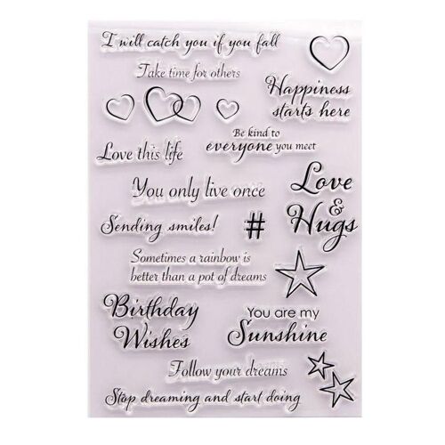 Tampons À Rouleau En Silicone 14.5x21cm, 1 Pièce, Tampons À Texte Clair, Pour Bricolage, Scrapbooking, Carte Album Photo, Fournitures De Fabrication, Tendance