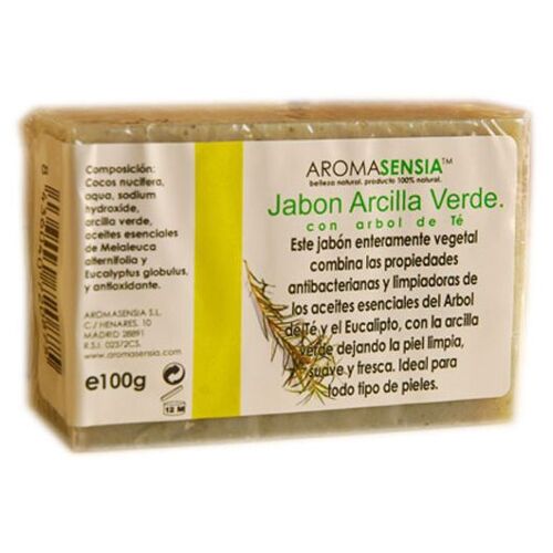 Aromasensi Jabon Arcilla Verde Con Arbol De Te 100g 